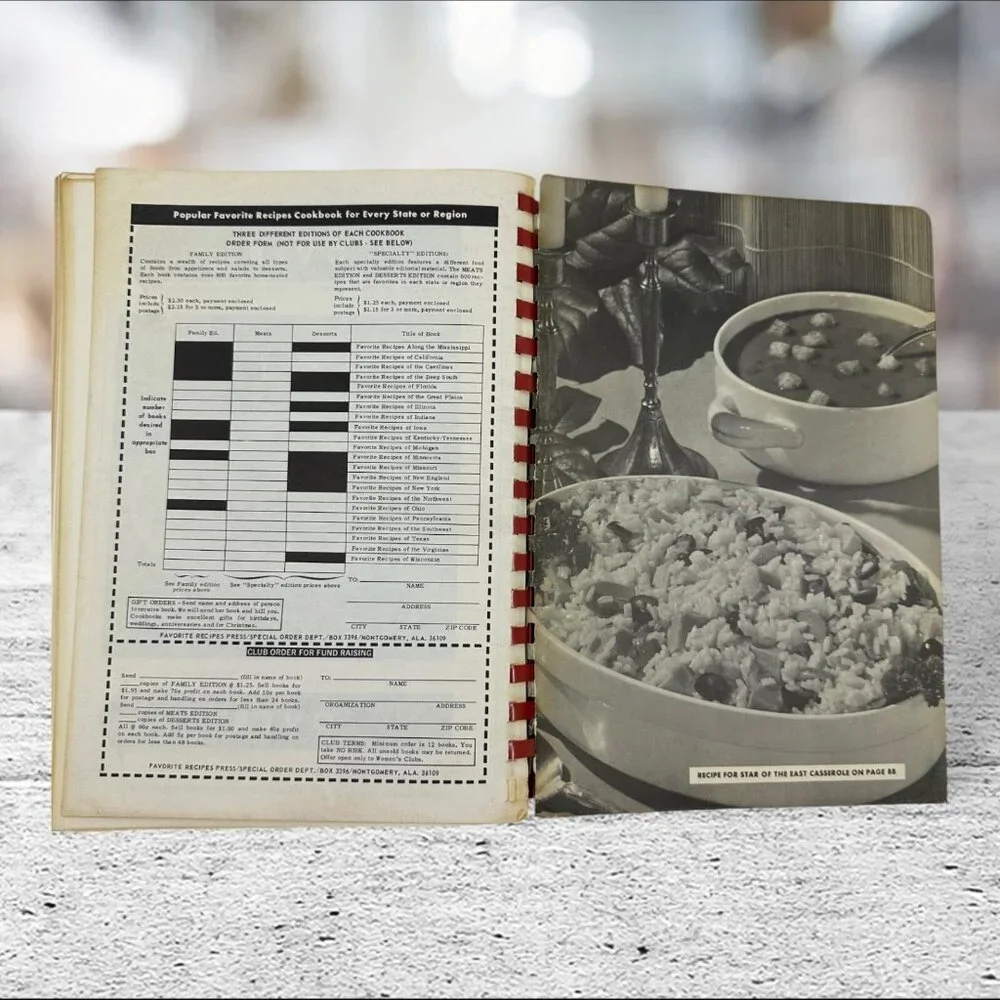 Vintage‎ Recipes On Parade CASSEROLES International Military Wives Cookbook VTG